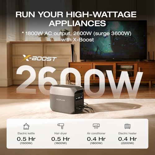 EF ECOFLOW Solar Generator DELTA2 with 220W Solar Panel, Portable Power Station Z81983