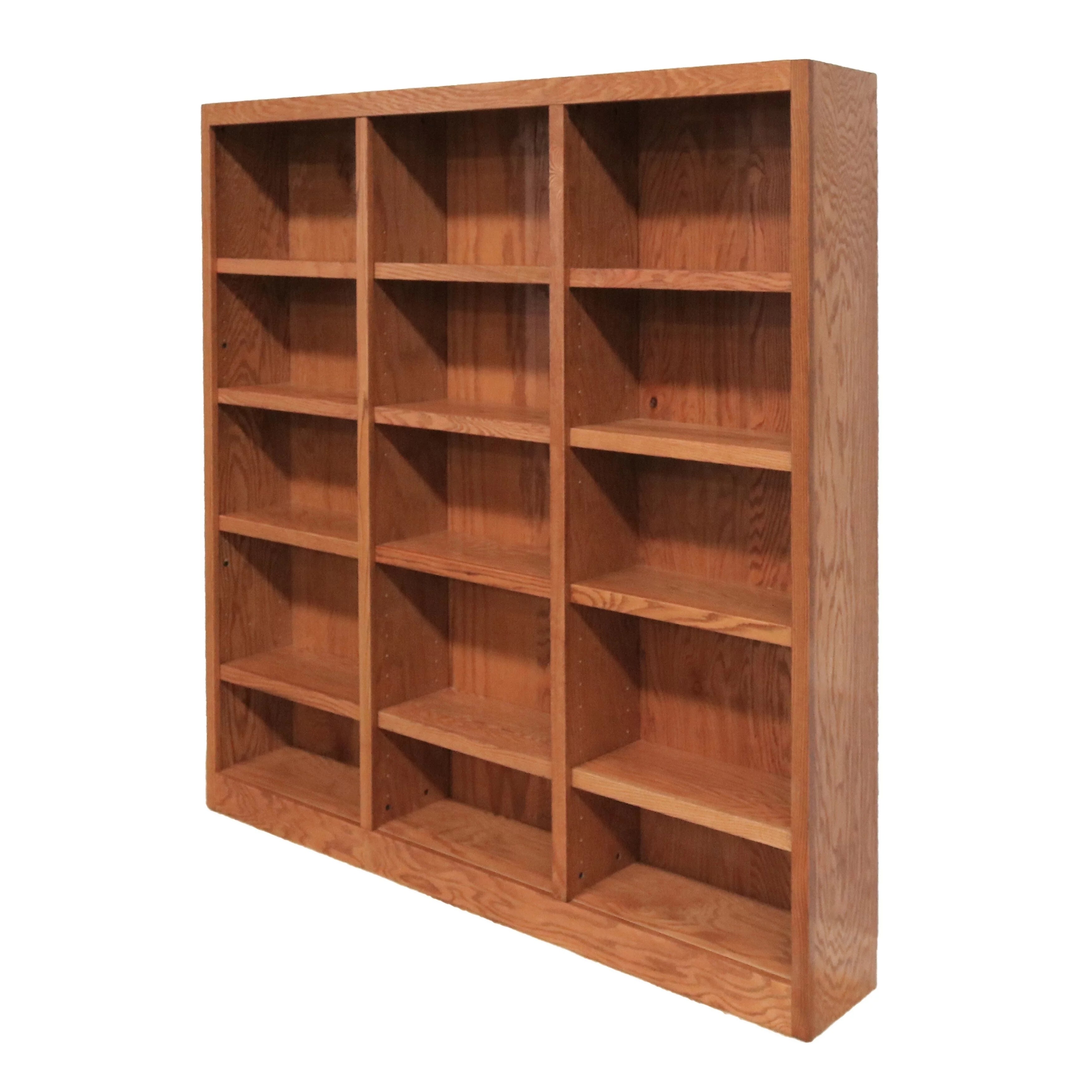 Concepts in Wood 72-inch Bookcase/Storage Unit Oak Oak Finish - Radiant Selections