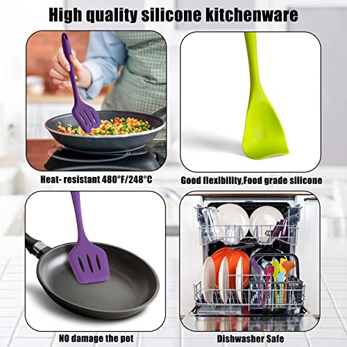 KAY RUK Silicone Utensil Set 10Pcs, Food Grade Heat Resistant Kitchen Tools F491430