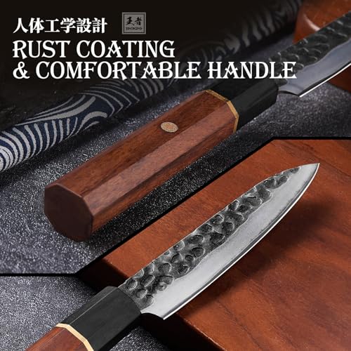 ENOKING 8 Inch Japanese Gyuto Chef Knife, 5-Layer 9CR18MOV Steel, Rosewood Handle H767