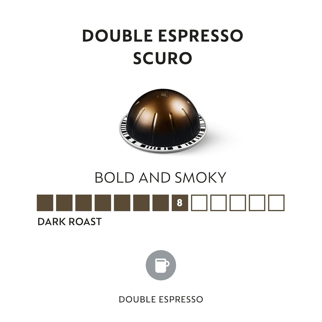 Nespresso VertuoLine Coffee Capsule Bundle - Melozio and Double Espresso Scuro N126