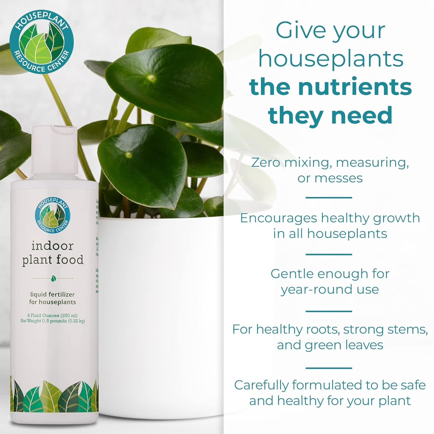 Indoor Plant Food Organic Liquid Fertilizer for Pothos Peace Lily Monstera Cactus 8 oz k7