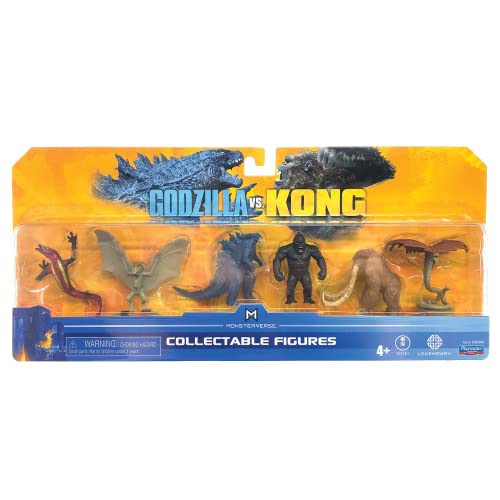 Godzilla vs Kong 2" Mini Monster 6 Pack, Multi Coloured V40750