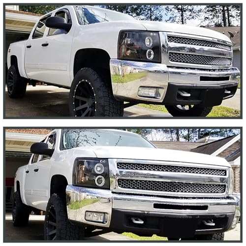 LED Projector Headlights Pair for Chevy Silverado 2007-2013 1500, 2500HD/3500HD a7
