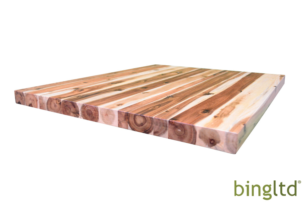 BingLTD - 30" L x 24" Rectangular Acacia Butcher Block Standard Countertop with Edge Grain (CT3024-AC-CC)