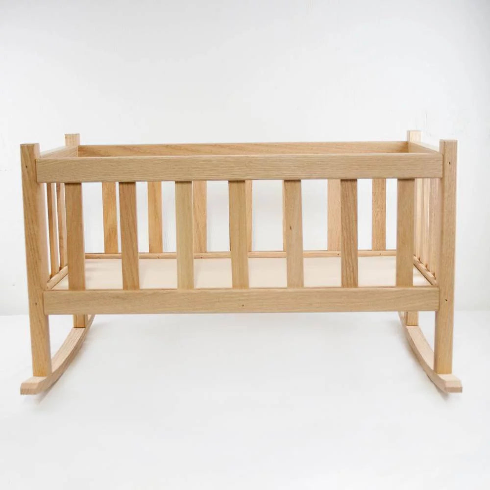 Eli & Mattie Amish Made Oak Doll Rocking Cradle Toy 22 inch T580232
