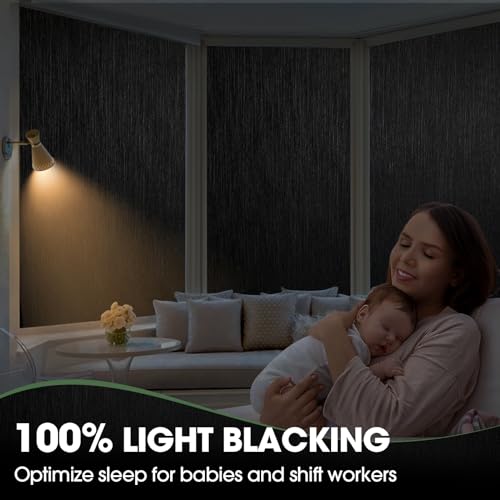 Coavas Blackout Window Privacy Film Anti UV Static Cling Removable (45.2 x 314.9 Inches) W9263