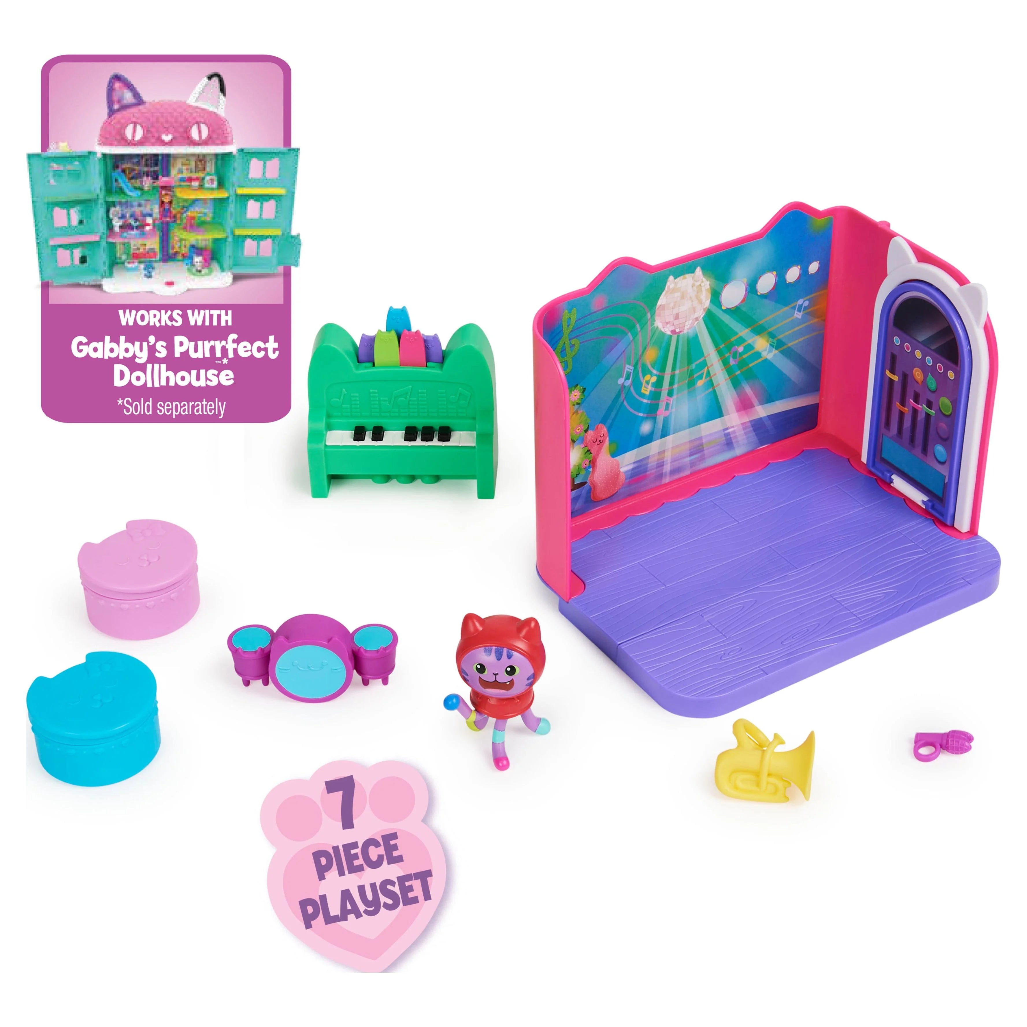 Gabby’s Dollhouse Groovy Music Room Playset with Daniel James Figure M918