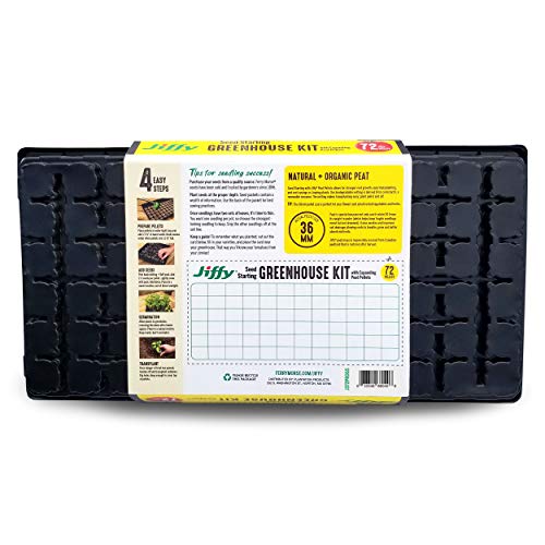 Seed Starting Tray Kit 72 Cell Peat Pellets 2 Pack m7