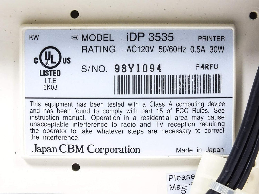 IDP 3535 Tractor Feed Printer Card Reader k7m