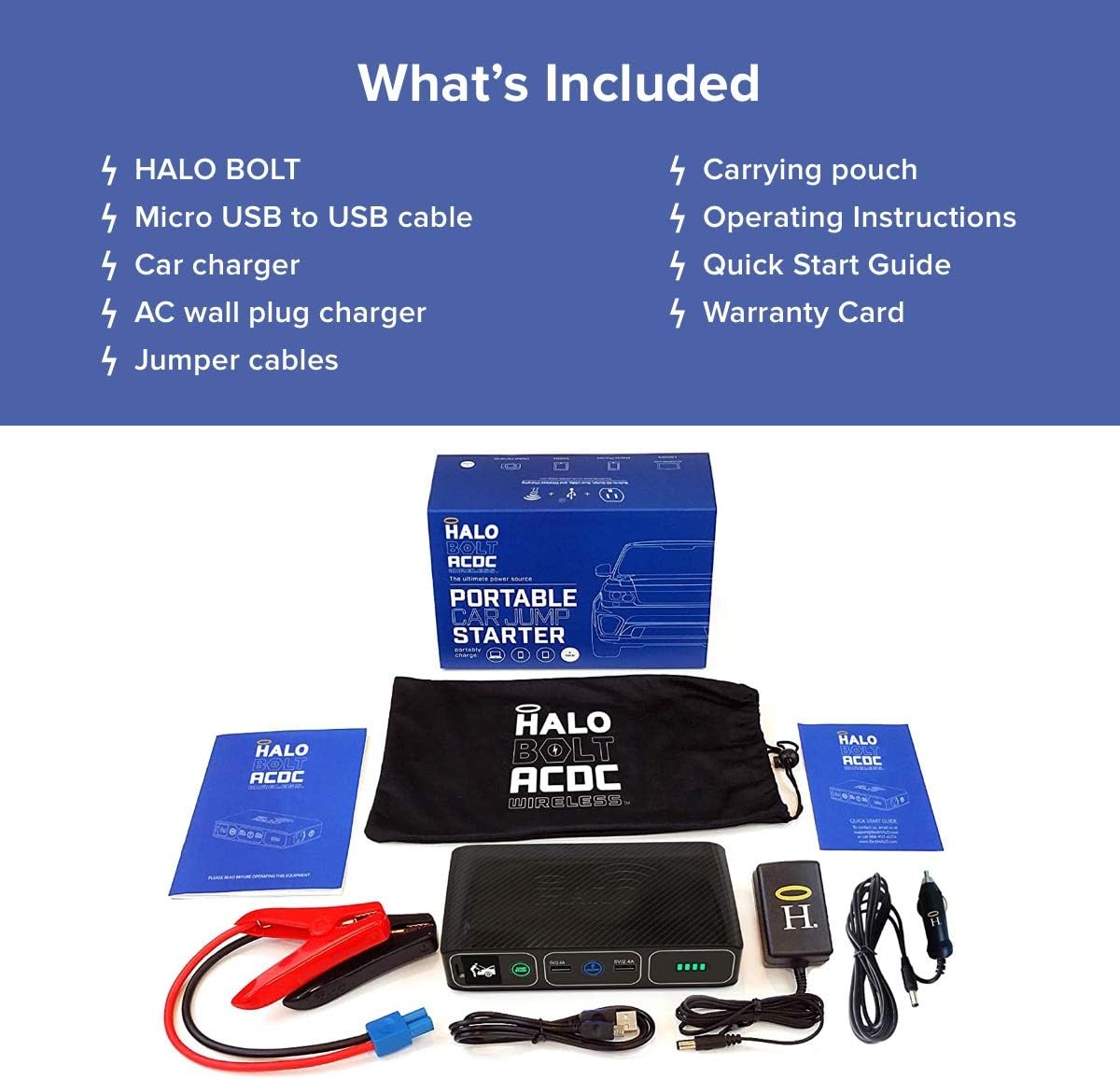 Wireless Laptop Power Bank 44400mWh Portable Charger Car Jump Starter AC Outlet k7