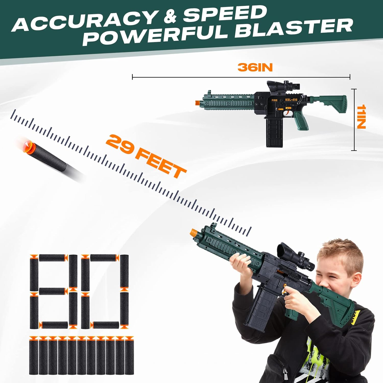 Foam Blaster Toy Gun with Soft Bullets for Kids Outdoor Games I1385