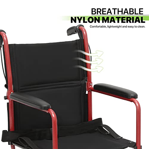 Wheelchair for Adults Foldable Lightweight 16 Inch Seat k7p