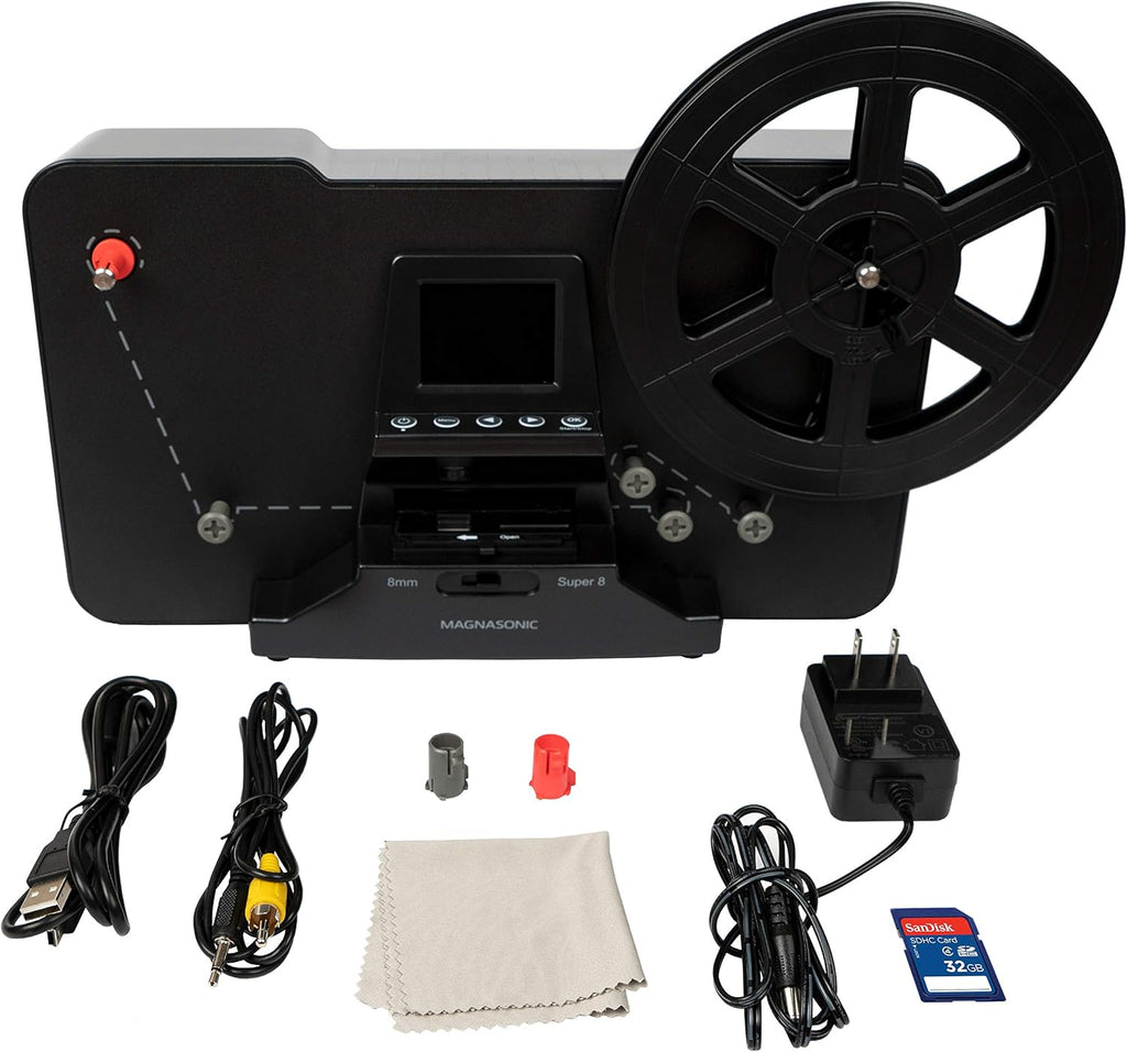 8mm Film Scanner with 2.3 Screen for Digitizing Reels k7