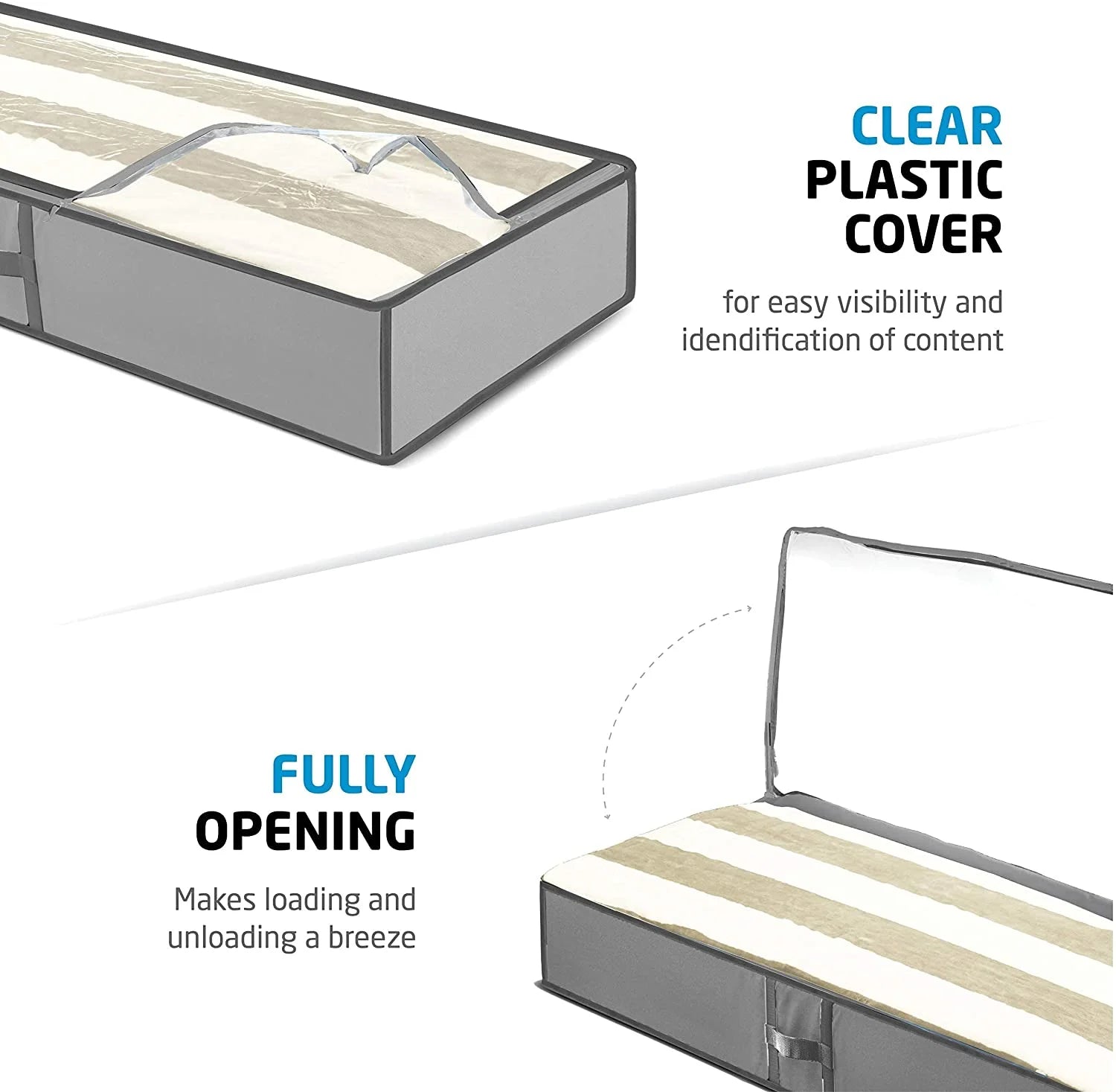 Underbed Storage Bag Organizer (2 Pack) with Clear Window U816307