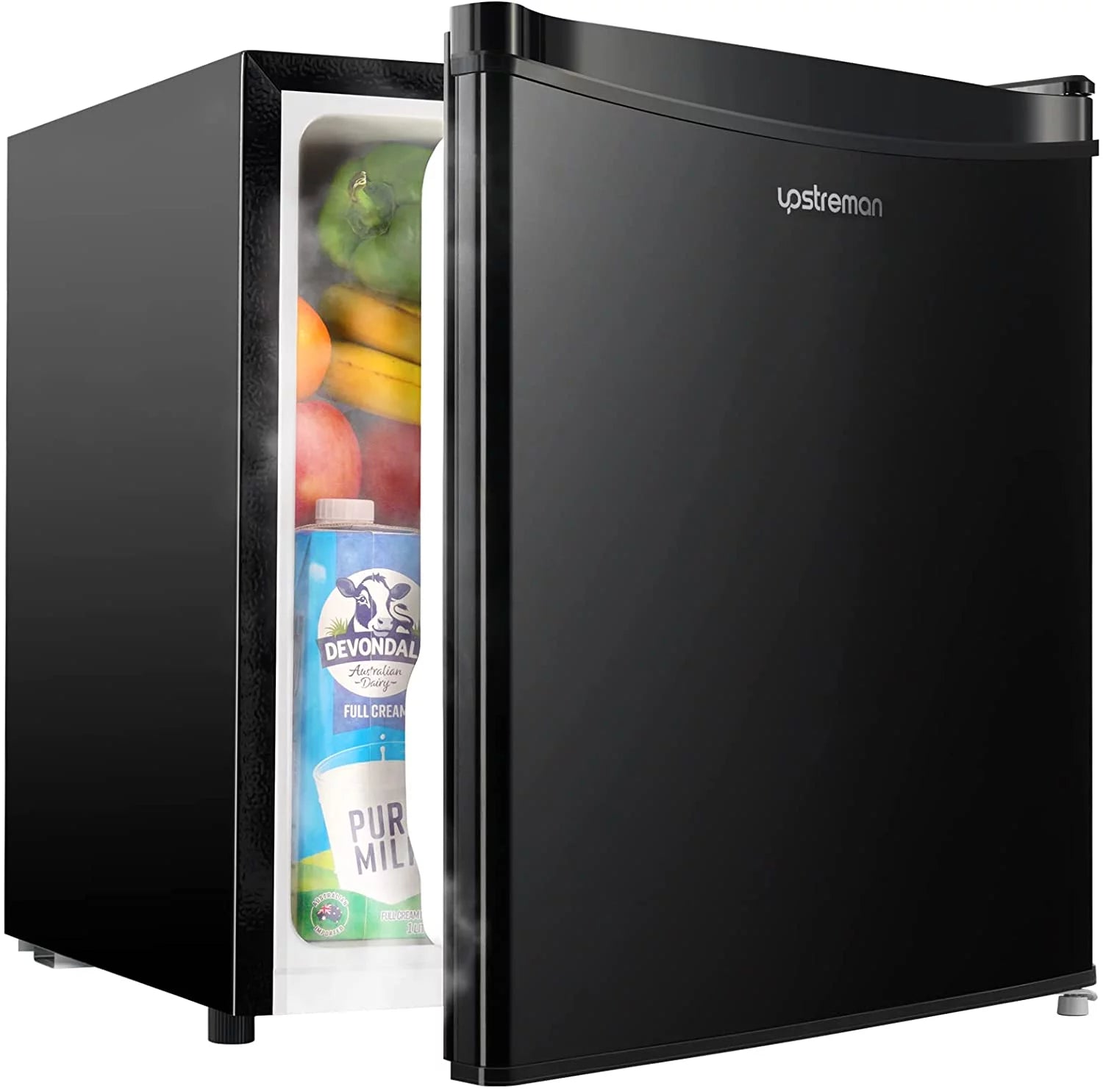 Upstreman 1.7 Cu.ft Mini Fridge with Freezer, Single Door, Black R28635