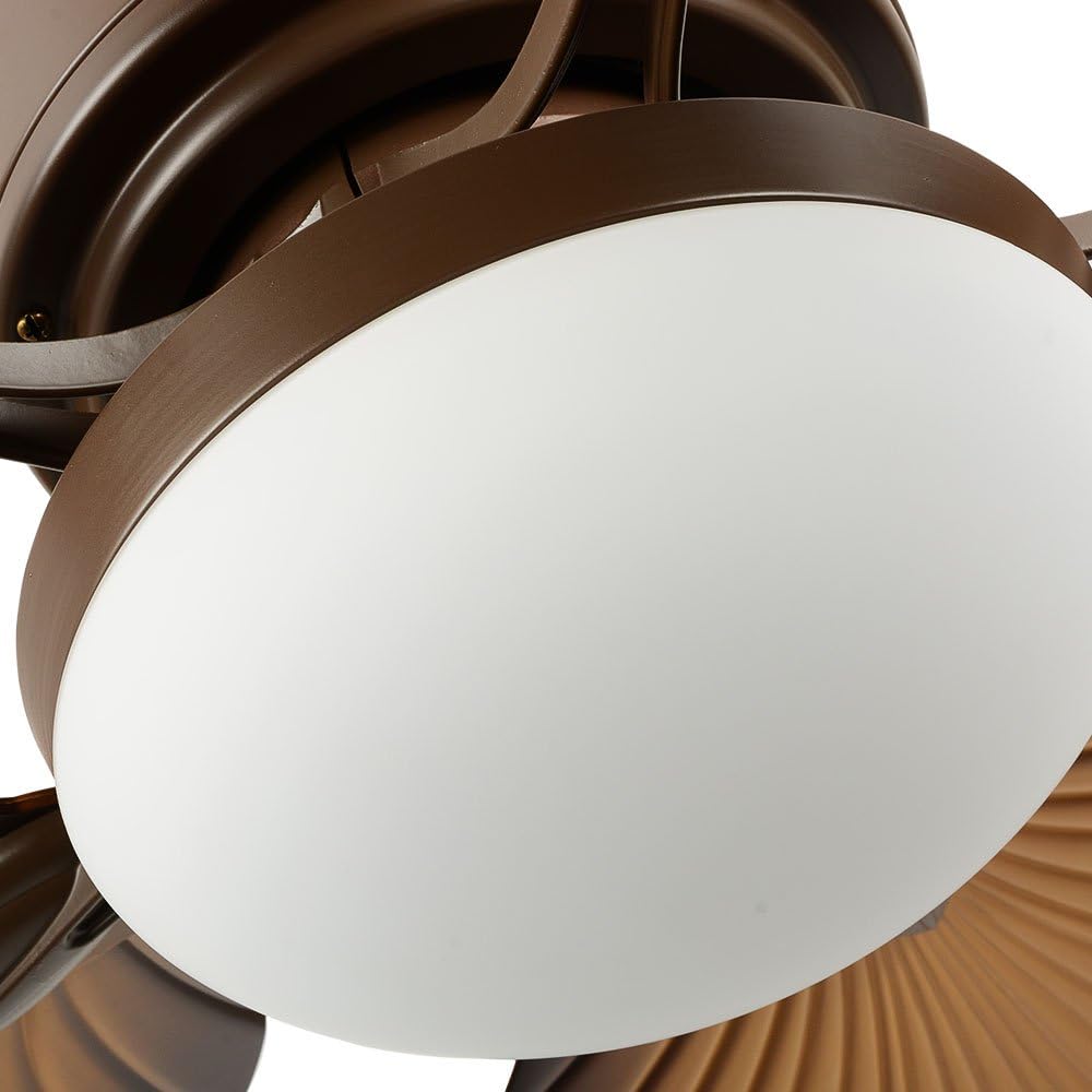 Tropical Palm Ceiling Fan with LED Light, Bronze Finish a7