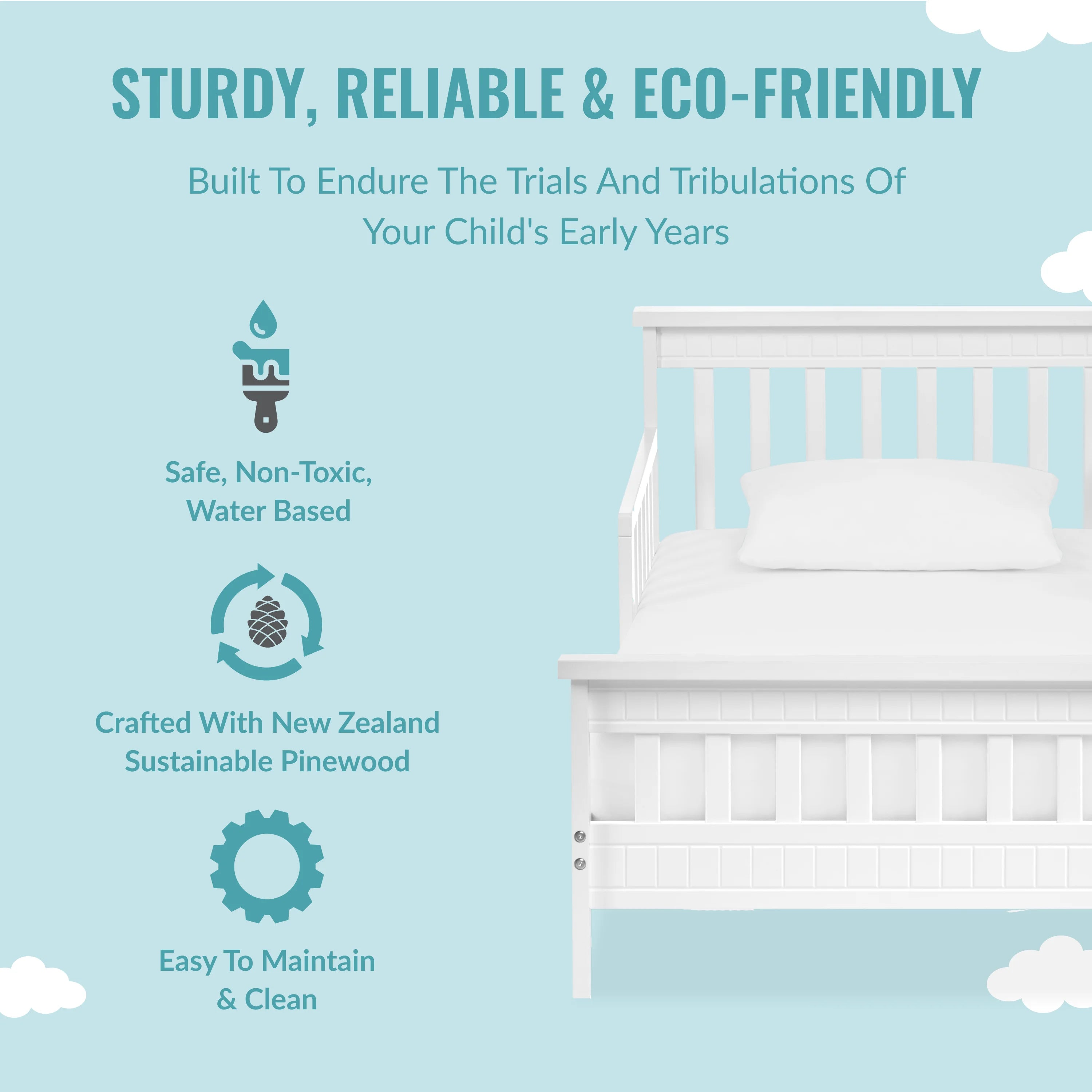 Dream On Me San-Fran Toddler Bed White R29133