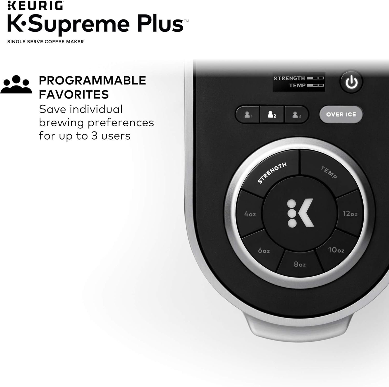 Keurig K-Supreme Plus Coffee Maker, Stainless Steel + Peet's Coffee K-Cup Pods Variety Pack, 40 Count F99744