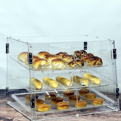 Zinglife Clear Acrylic Bakery Display Case 3 Tiers X624563