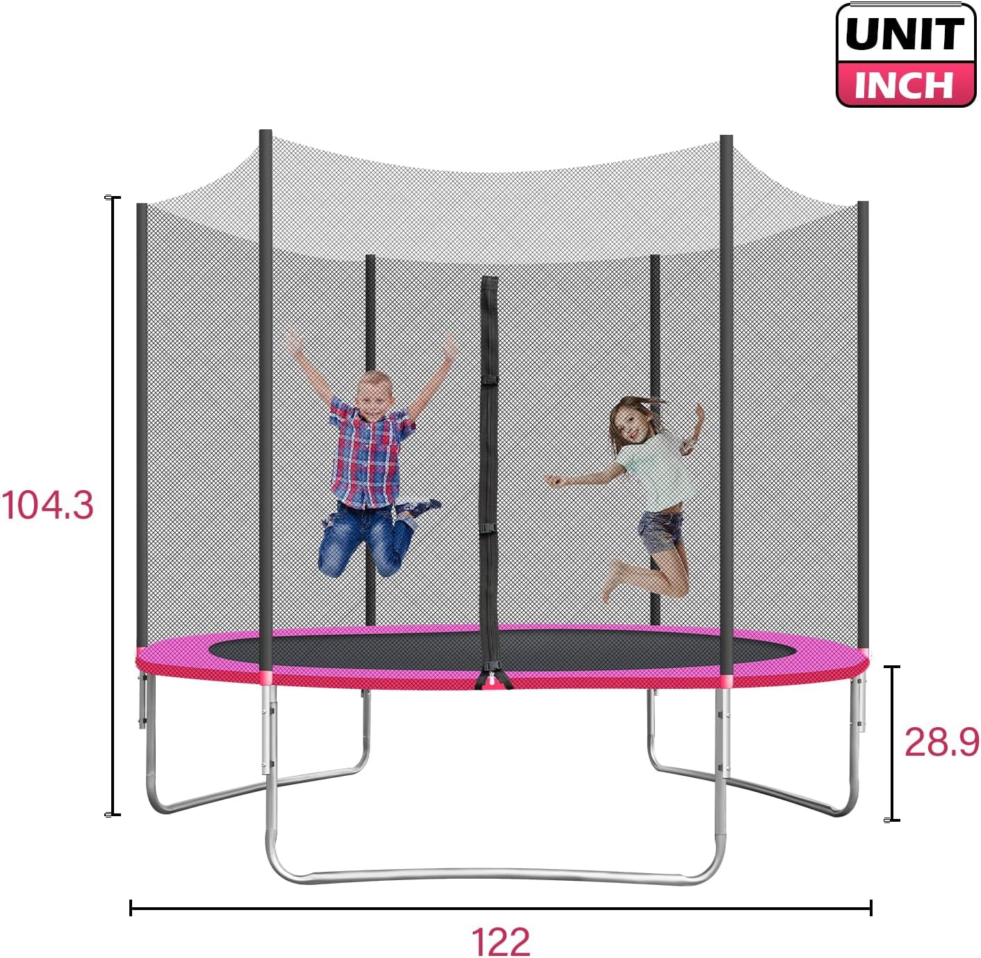 Trampoline with Enclosure for Kids and Adults 10FT a7