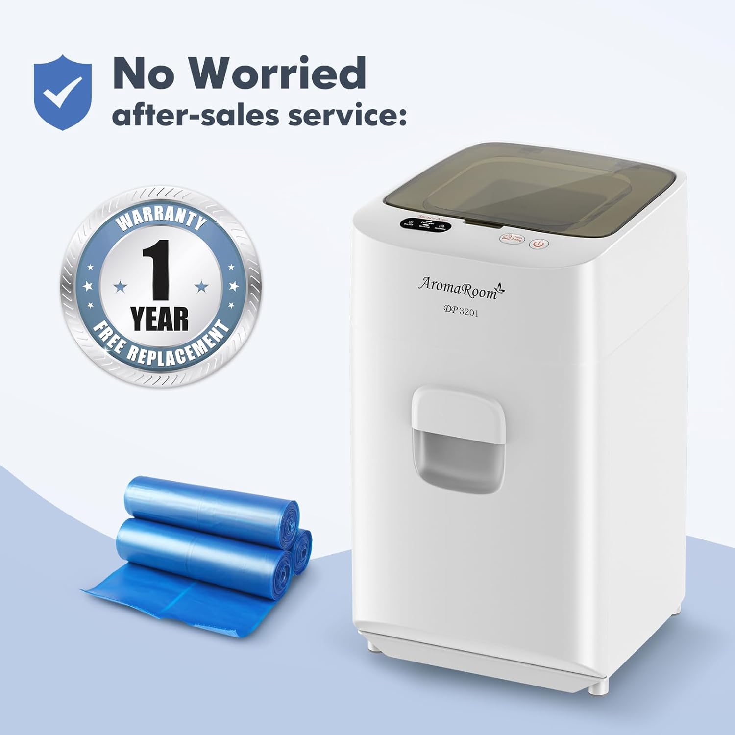 Diaper Pail Odor-Locking Smart Trash Can k7m