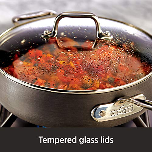 All-Clad HA1 Hard Anodized Nonstick Saute Pan and Fry Pan Set, 4 Quart, 10 Inch, Black S412854