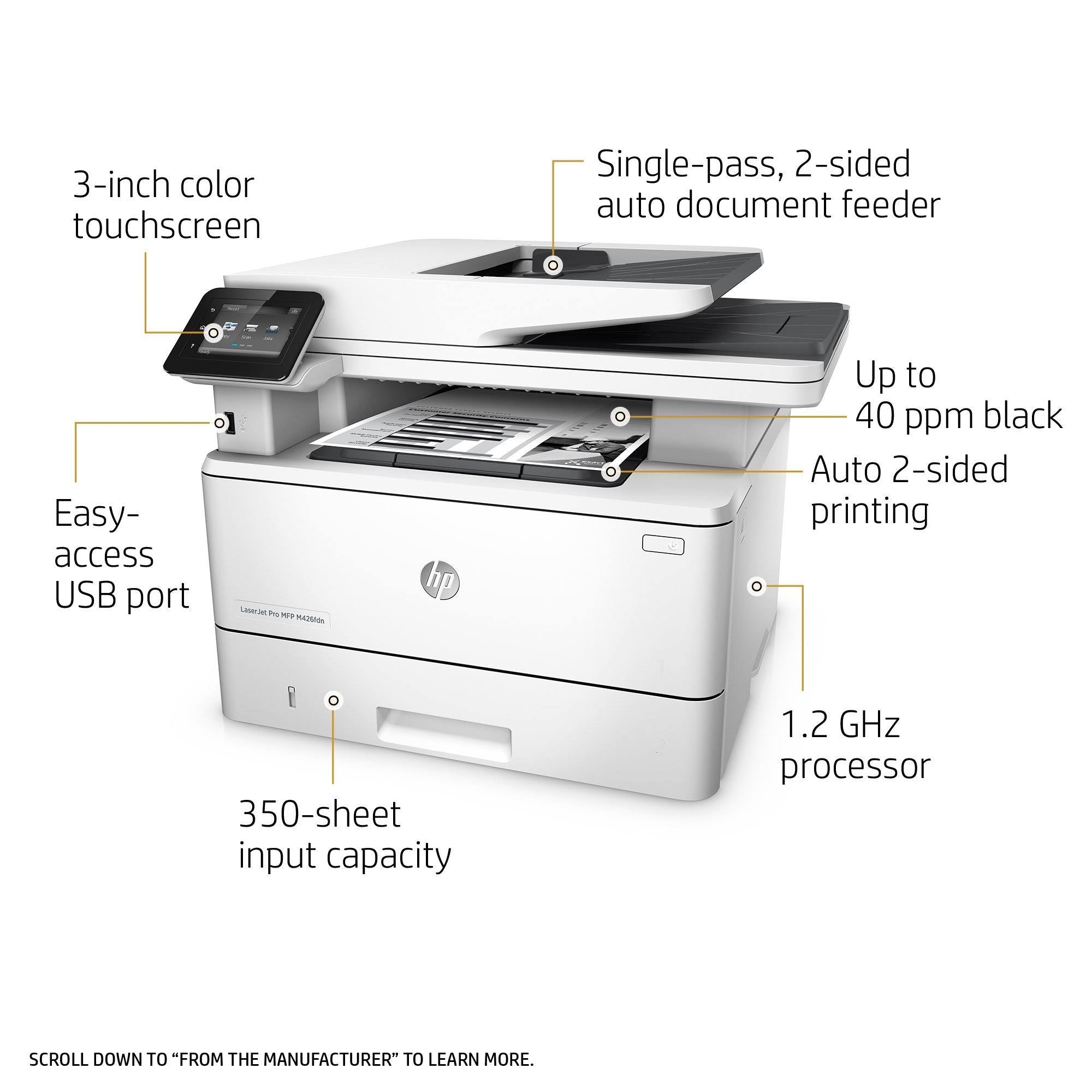LaserJet Pro MFP M426fdn Printer k7