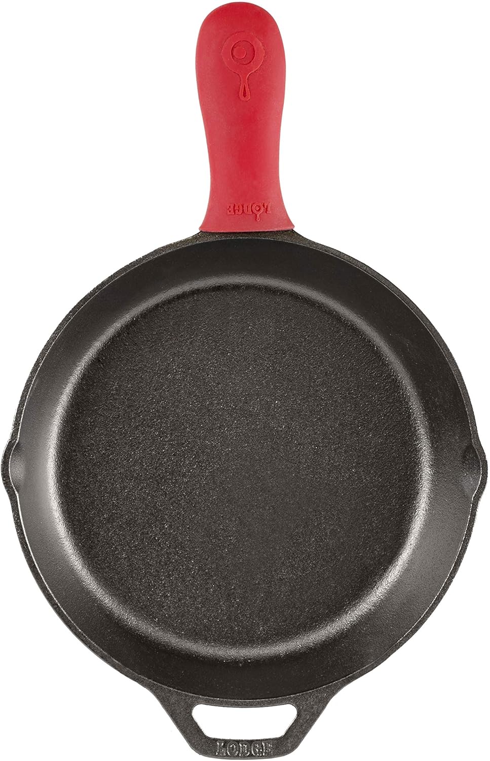 Lodge L14SK3 15-Inch Pre-Seasoned Cast-Iron Skillet with Silicone Handle Holder G602104