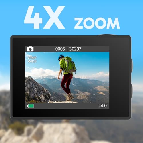 AKASO EK7000 4K30FPS WiFi Action Camera with EIS, 131FT Waterproof O11633