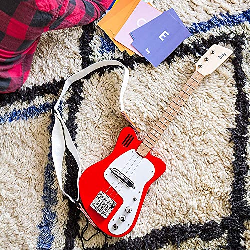 Loog Mini Electric Kids Guitar for Beginners Ages 3+ Yellow X2763