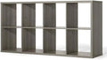 HOOMHIBIU Sturdy Room 13-Inch Cube  Organizer   with Extra Thick Exterior Edge  Open   Divider  Bookcase  8-Cube  White