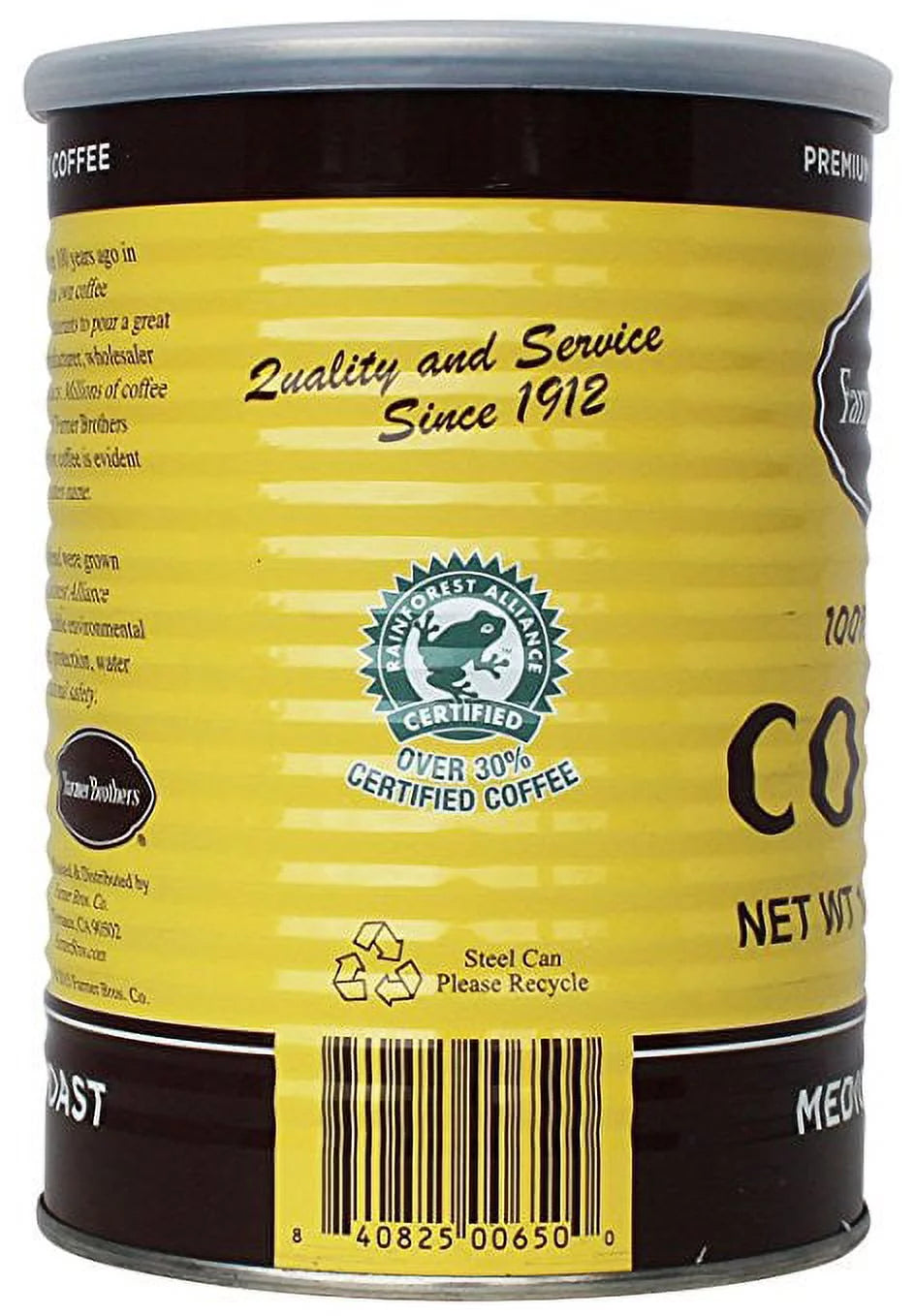 Farmer Brothers Classic 100% Arabica Ground Coffee, Medium Roast, 14 oz (Pack of 2) X6118