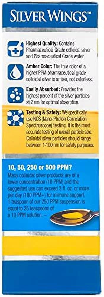 Natural Path Silver Wings Colloidal Silver 8oz with Dropper J856