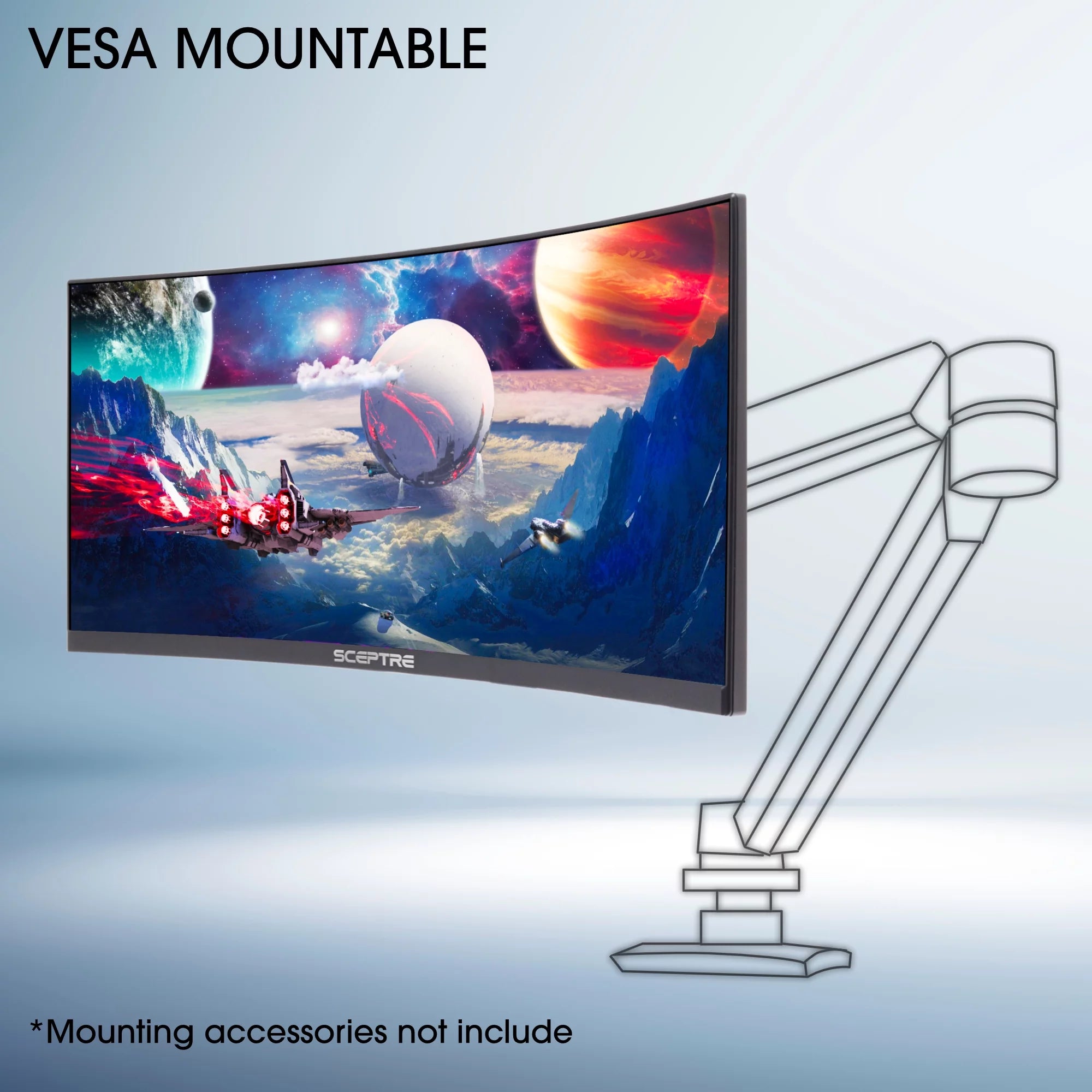 Sceptre C305B-200UN 30" Curved LED Monitor 200Hz T8250