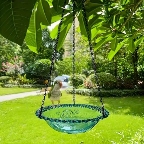 Hanging Bird Bath Bowl Feeder for Garden Patio Decor a7