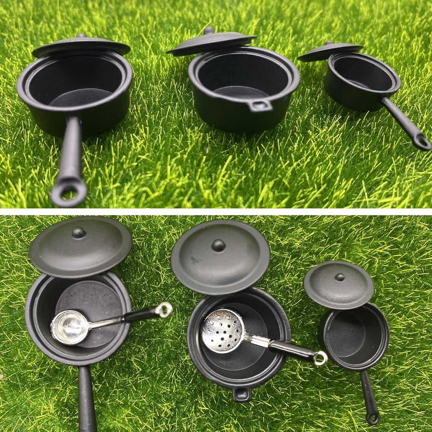 Cayway Miniature Kitchen Cookware Set for Play Food Toys V99106