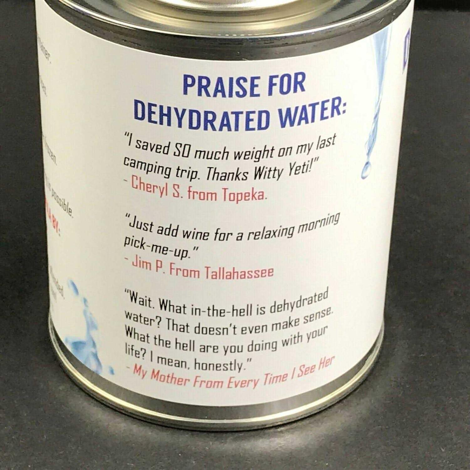 Dehydrated Water 16oz Can Camping Survival Supply Gag Gift a7