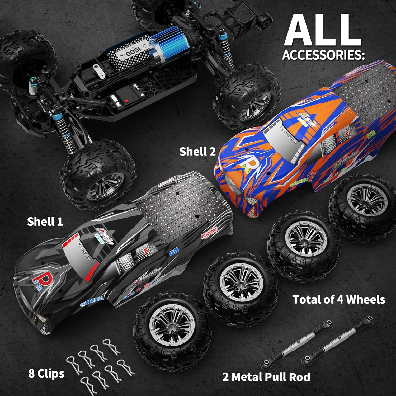 RC Car 1:10 Scale 48+ KMH Remote Control Truck a7