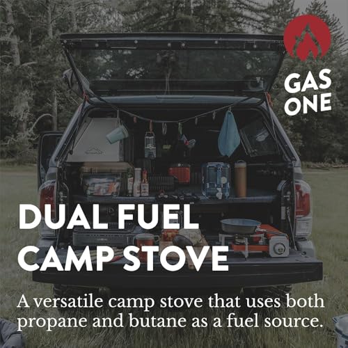 Propane or Butane Dual Fuel Portable Camping Stove with Carrying Case k7m