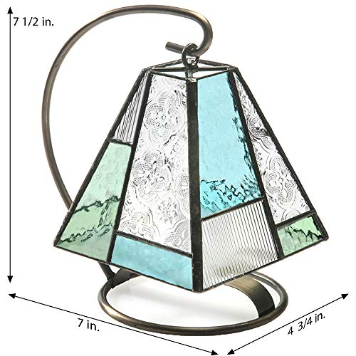 Tiffany Styled Stained Glass Night Light Table Lamp J Devlin Lam 710 Windsor Blue R95750