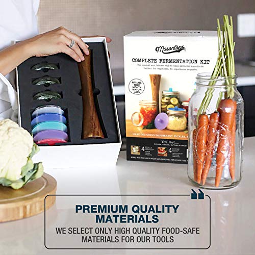 Masontops Fermentation Jar Starter Set with Mason Jar, Lids & Weight Y51316