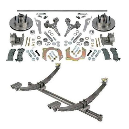 48 in Gasser Chevy Axle/Spindle/Brake Kit 5on4-1/2 Ford/Mopar Pattern