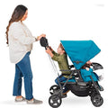 Joovy Caboose Ultralight Sit and Stand Double Stroller with Rear Bench and Standing Platform, 3-Way Reclining Seats, Optional Rear Seat, and Universal Car Seat Adapter (Black)