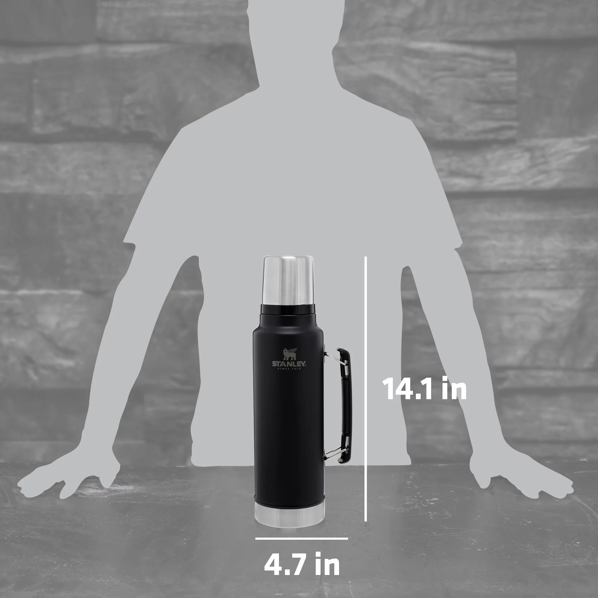 Stanley Classic Stainless Steel Vacuum Insulated Thermos Bottle 1.5 qt K7743