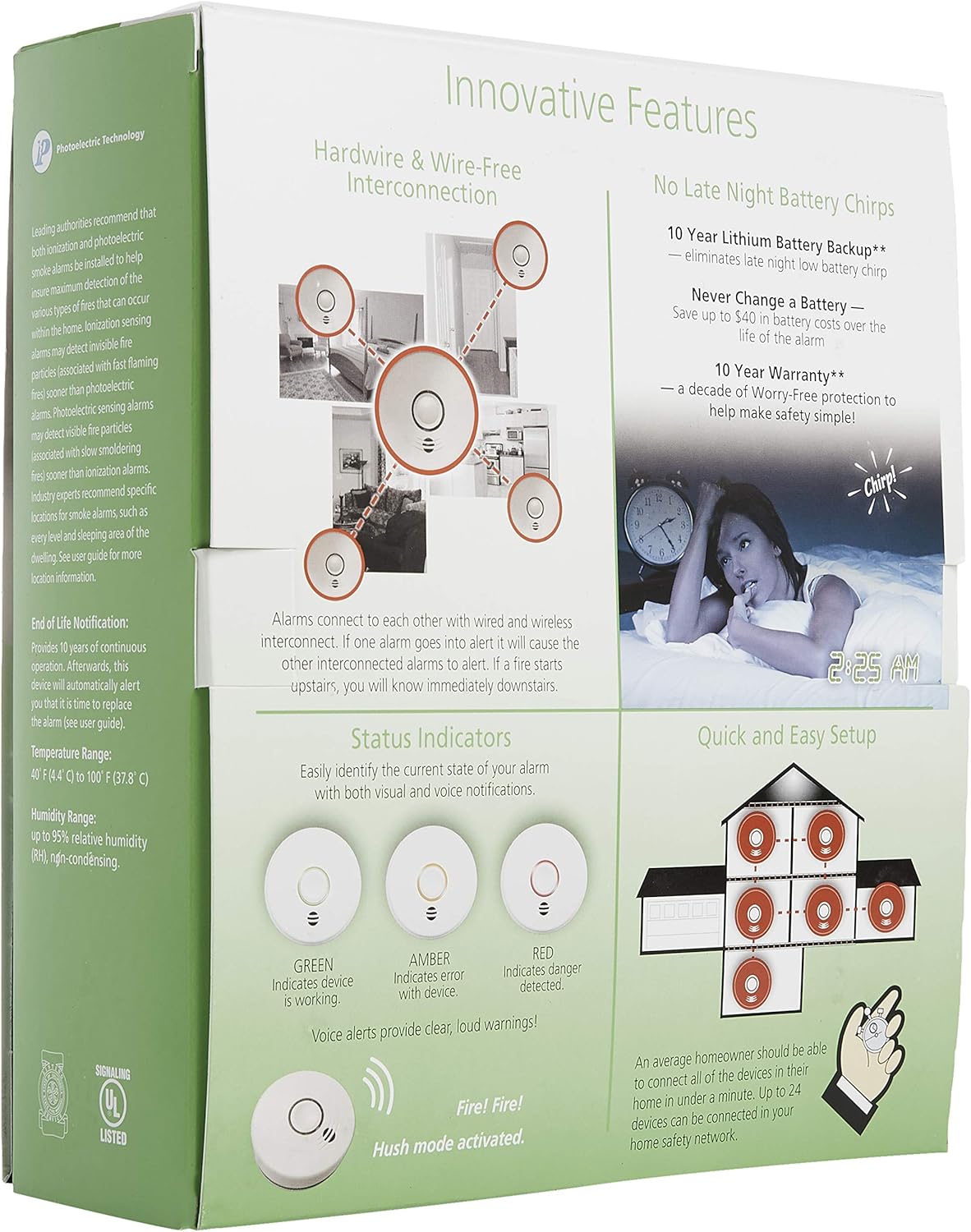 Kidde Wireless Smoke Detector, 10-Year Battery, Voice Alerts F710