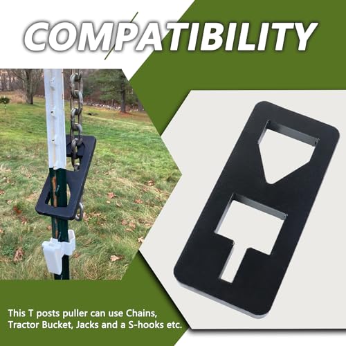 T Post Puller Plate Heavy-Duty Steel Orange k7