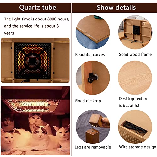 Japanese Kotatsu Table with Heater and Blanket U568