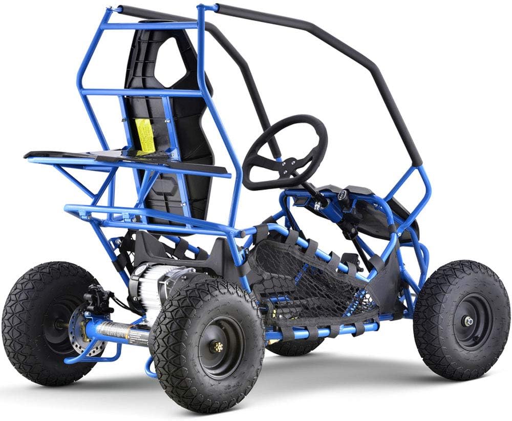 MotoTec Maverick 1000w Kids Electric Go Kart Blue P7484