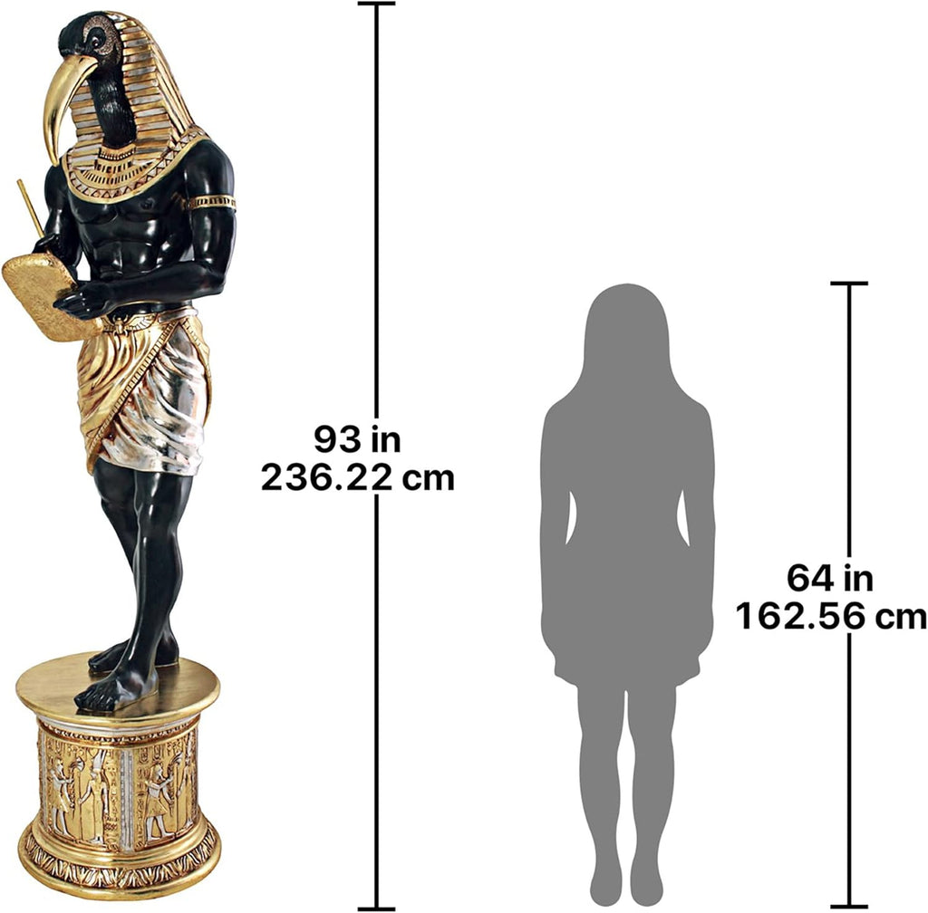 Egyptian Thoth Statue atop Temple Column Mount a7